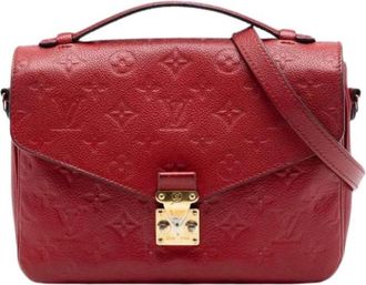 Louis Vuitton Pre-owned Pochette Metis - Dames - Vintage Schoudertas - Rood - ONE Size - Leer - Vintage