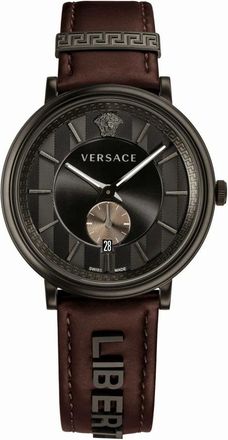 Versace Heren, Accessoires, Bruin, Maat: ONE Size Leer