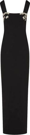 Rachel Gilbert Abito da sera lungo con scollo quadrato - Nero