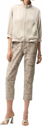 Joseph Ribkoff Zipper Relaxed Fit Jacket In Moonstone