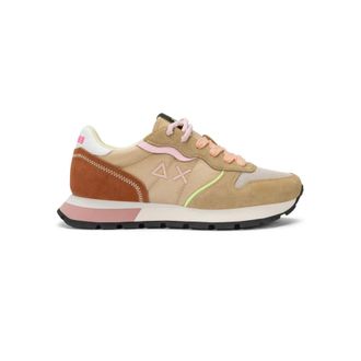 Sun 68 Sneakers, female, Beige, Size: 10 US Ally Color Explosion