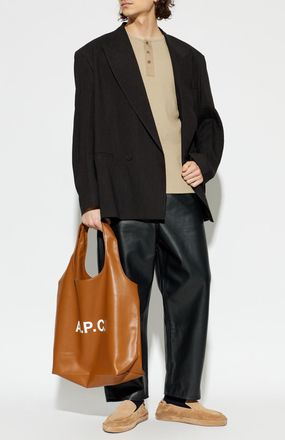 Christophe Lemaire T-shirt With A Crew Neckline, Mens, Beige