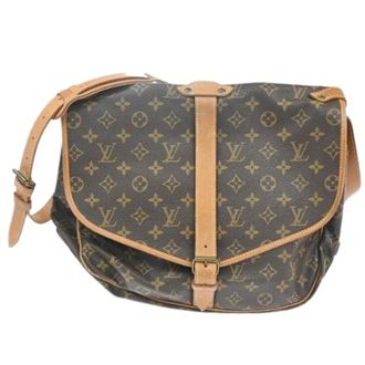 Louis Vuitton Pre-owned Cross Body Bags, female, Brown, Size: ONE SIZE Pre-owned Saumur Handbag
