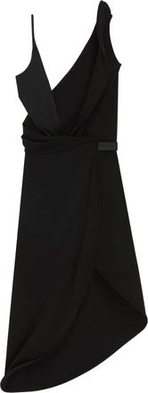 Courrèges Abito asimmetrico in crêpe - Nero