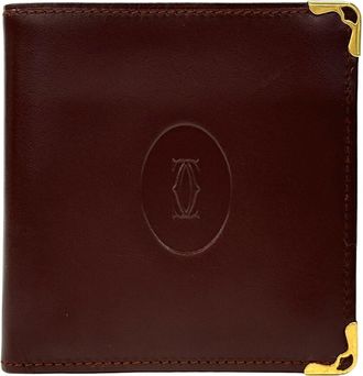 Cartier Bordeaux Leather Wallet (Bi-Fold) (Pre-Owned)