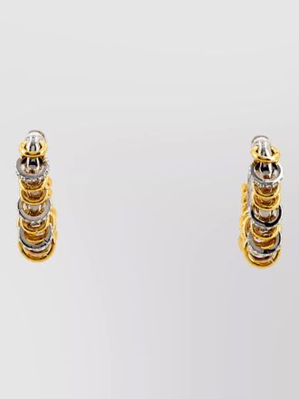 Paco Rabanne brass punk xl link earrings