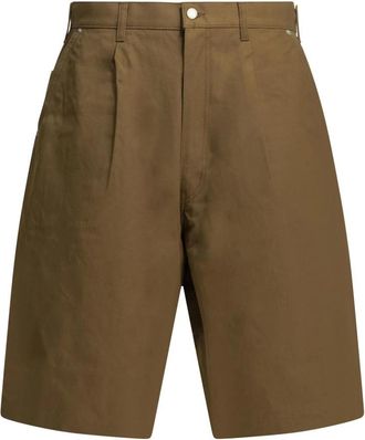 Comme Des Gar&ccedil;ons Gekreukte wijde katoenen shorts - Heren - Korte Broeken - Bruin - L - Katoen - Korte Broeken