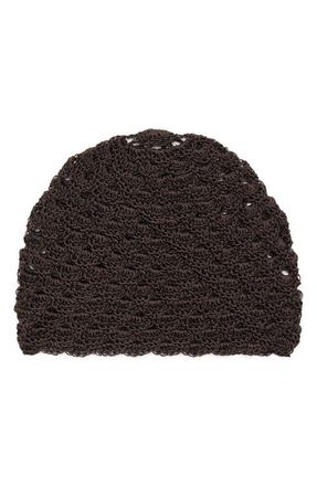 Mango Crochet Hat in Chocolate at Nordstrom