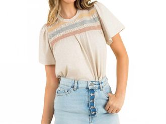 THML Clothing Short Sleeve Knit Top In Multi