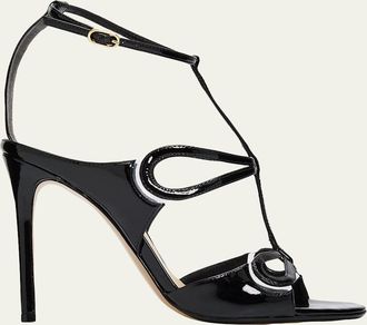 Alexandre Birman 100mm Malu Patent Leather Sandals
