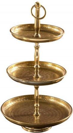 Global Interiors Elegante Etagere Orient Gold ø 25 / H 48 cm, dreistufig