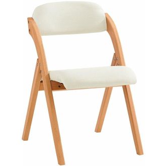 SoBuy Silla Plegable de Madera con Asiento y Respaldo Tapizado Sillón para Cocina Oficina Blanco 47 x 60 x 77 cm Azul FST92-BL SoBuy ES