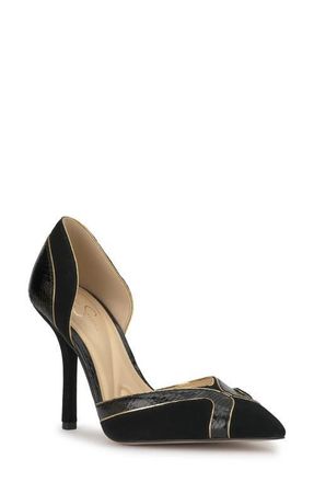 Jessica Simpson Vuley dOrsay Pump in Black/Gold at Nordstrom, Size 9.5