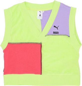 Puma Mouwloze Pullover - Dames - Sportshirts - Veelkleurig - S - Katoen - Fitness