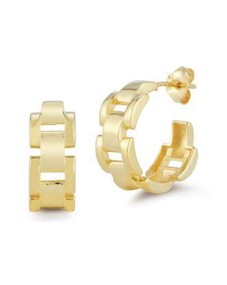 Chloe and Madison Chloe And Madison 14K Over Silver Link Hoops