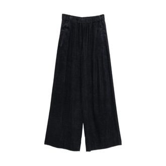Via Masini 80 Wijde broek - Dames - Broeken - Blauw - Maat: M Viscose