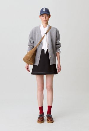 Claudie Pierlot Contrast stitch straight skirt