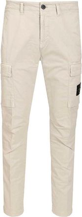 Stone Island Cargo Trousers In Broken Cotton Twill