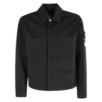 Stone Island Denim Overshirt - Heren - Jassen - Zwart - Maat: M Denim