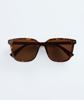 Bottega Veneta Occhiali Da Sole Soft Quadrati In Acetato Riciclato - Bottega Veneta