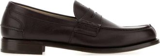 Prada Dark Brown Leather Loafers
