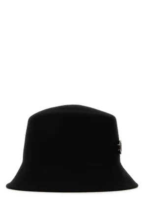 Valentino Garavani Womens Black Felt Bucket Hat Neroblackruthenio Cappelli E Fasce Per Capelli