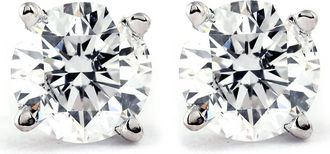 Pompeii3 Platinum 1/2ct Diamond Studs Screw Back Lab Grown