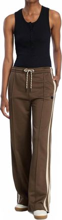 Munthe Recycled Stripe Track Pants In Brown