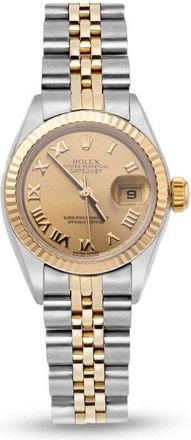 Rolex Pre-owned Rolex Datejust Automatic Chronometer Champagne Dial Ladies Watch 179173 CRJ
