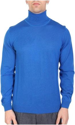 HUGO BOSS Breiwerk > Coltruien - Heren - Coltruien - Blauw - L - Truien & Vesten