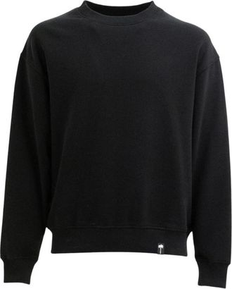 Palm Angels Palm Tree Statement Crewneck - Heren - Sweatshirts - Zwart - M - Katoen - Hoodies & sweatvesten