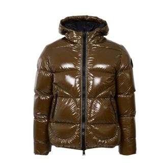 Herno Gloss Nylon Down Jacket - Heren - Gewatteerde jassen - Groen - L - Nylon - Jassen