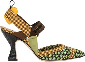 Fendi Yellow Colibri Slingbacks Size 40