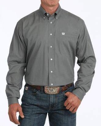 Cinch Classic Fit Button Down Western Shirt In Grey