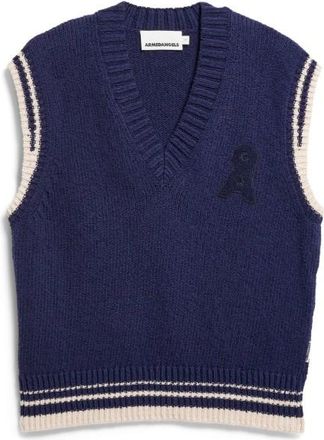 Armedangels Iconic &Aring; College Knit Vest Pullover f&uuml;r Damen | blau