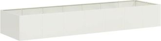 vidaXL Planter White 280x80x40 cm Steel Vidaxl