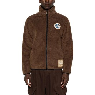 Napapijri Brown Mock Collar Jacket