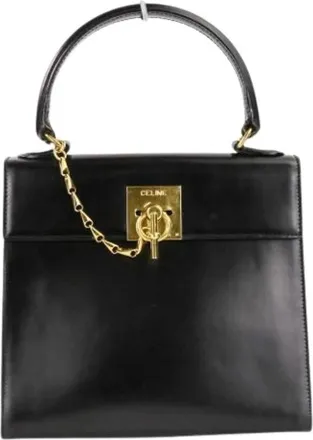 Celine Pre-owned Handbags, female, Black, Size: ONE SIZE Pre-owned Vintage Handbag