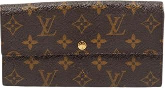 Louis Vuitton Pre-owned Wallets, female, Brown, Size: ONE SIZE Pre-owned Coated Canvas Wallet