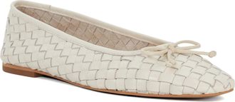 Dune London Dune Heat Leren Ecru Vrouwen Ballerinas