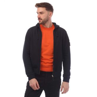 Stone Island Heren Stone Island Compass Badge Hoodie met volledige ritssluiting in Navy