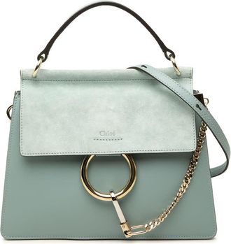 Chlo&eacute; Pre-owned Chloe Small Calfskin and Suede Faye Satchel Ladies F5AIRCTYEFI3N85M
