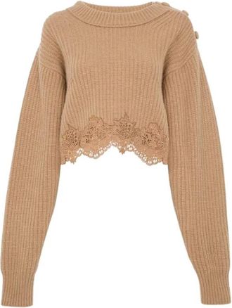 Chlo&eacute; Sweater H26 - Dames - Ronde hals truien - Bruin - M - Truien & Vesten