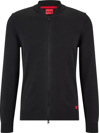 HUGO BOSS San Jaque sweater met rits - Zwart