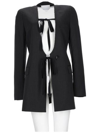 Maison Margiela Structured Black Blazer with Pronounced Shoulders