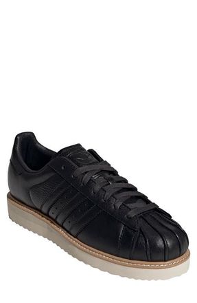 adidas Gender Inclusive Superstar Lux Sneaker in Black/Black/Sandstone at Nordstrom, Size 10.5 Womens