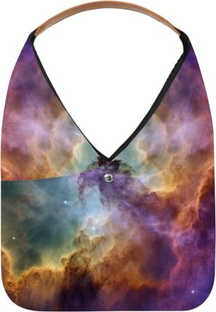 Generic Stars Nebula Reusable Lightweight Grocery Bags - Foldable Into Compact Pouch, Washable & Sturdy, Multipurpose for Shopping and Travel