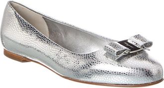 Ferragamo Varina Leather Ballet Flat