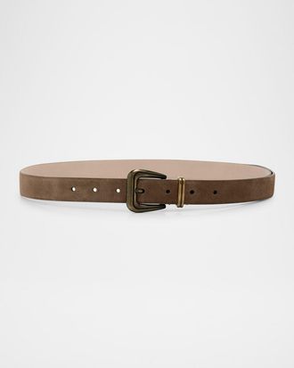 Brunello Cucinelli Medium Calfskin Leather Belt
