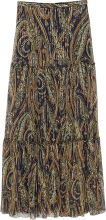 Etro Maxi Rok - Dames - Maxi Rokken - Bruin - XS - Rokken